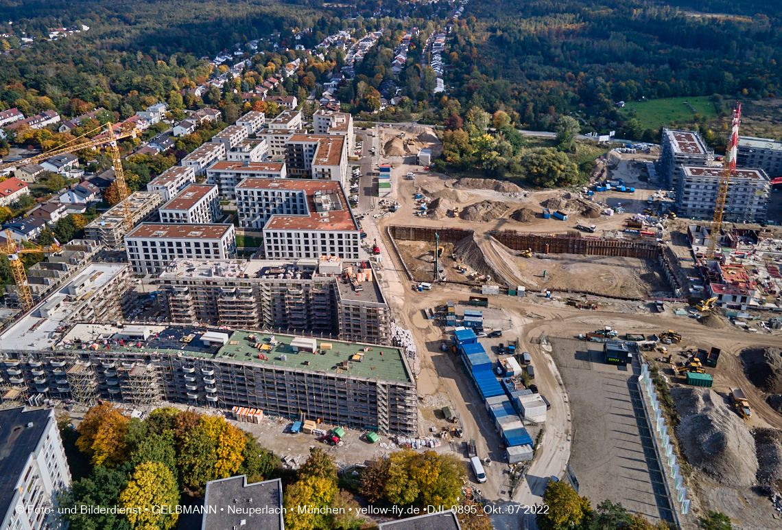 13.10.2022 - Baustelle Alexisquartier und Pandion Verde in Neuperlach 13.10.2022 - Baustelle Alexisquartier und Pandion Verde in Neuperlach